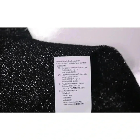 Hugo Boss Current Schiq Relaxed Fit Black/Silver Metallic Crewneck Sweater~ XL - Picture 8 of 8